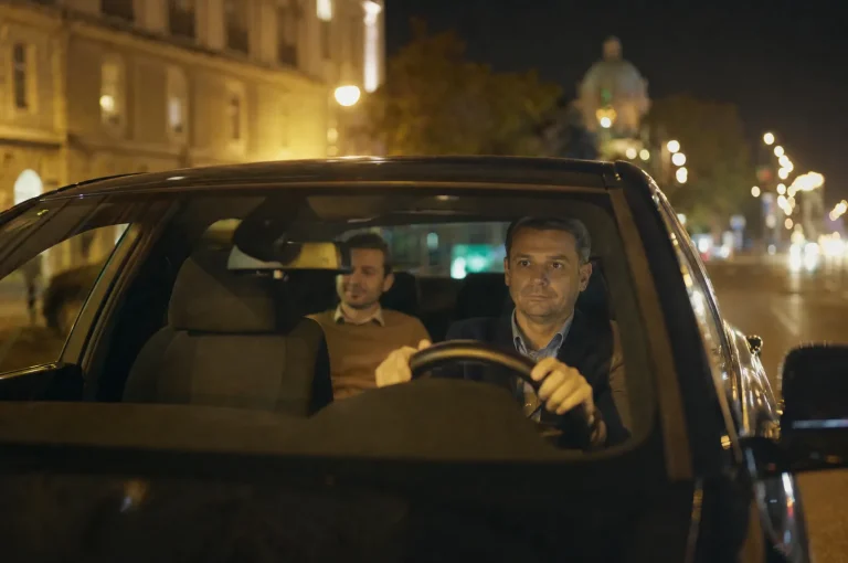 Safe Driver Beograd, vozač vozi klijenta njegovim autom noću