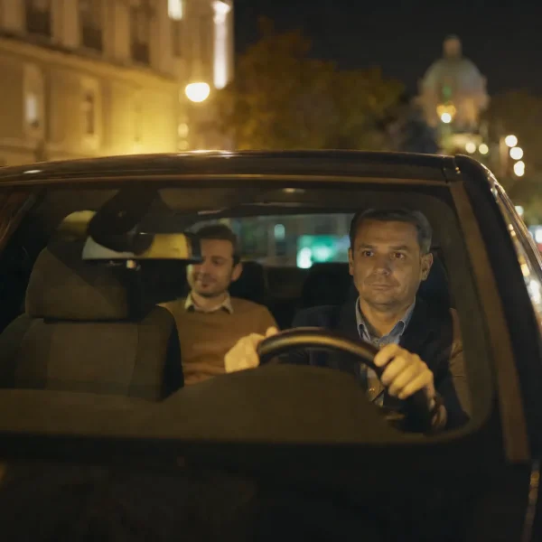 Safe Driver Beograd, vozač vozi klijenta njegovim autom noću